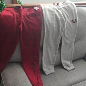 True Religion Kids Joggers in Red and Gray